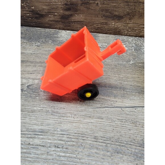 Vintage Gay Toys Orange & Yellow Dump Truck 6.75" # 389 With Cart - Picture 5 of 7
